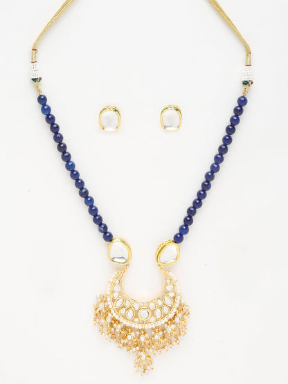 Stone Kundan Neckpiece With Studs - Ruby Raang - Distacart