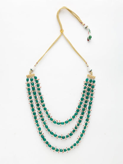 Long Stone Layered Neckpiece - Ruby Raang - Distacart