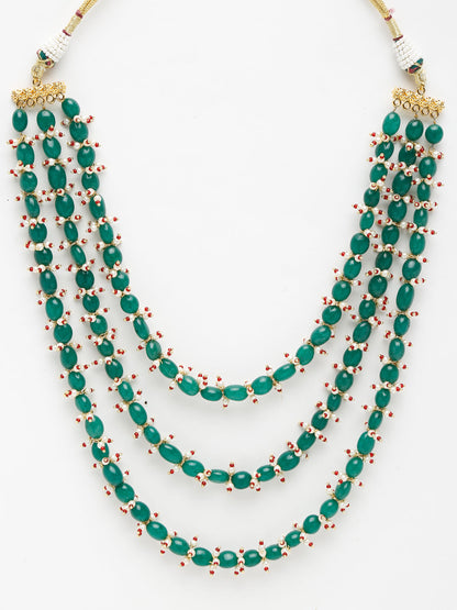 Long Stone Layered Neckpiece - Ruby Raang - Distacart