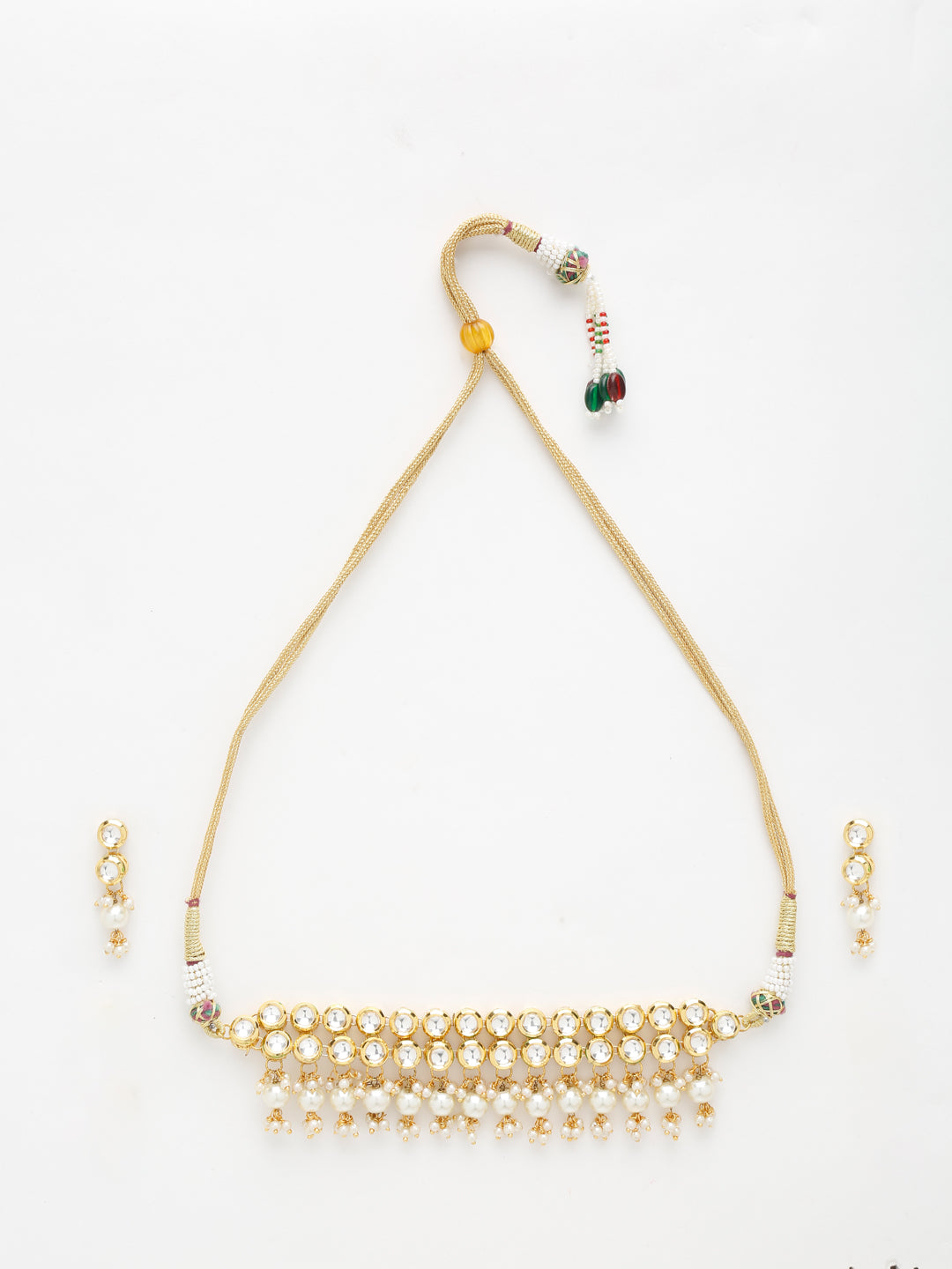 Kundan Choker With Earrings - Ruby Raang - Distacart