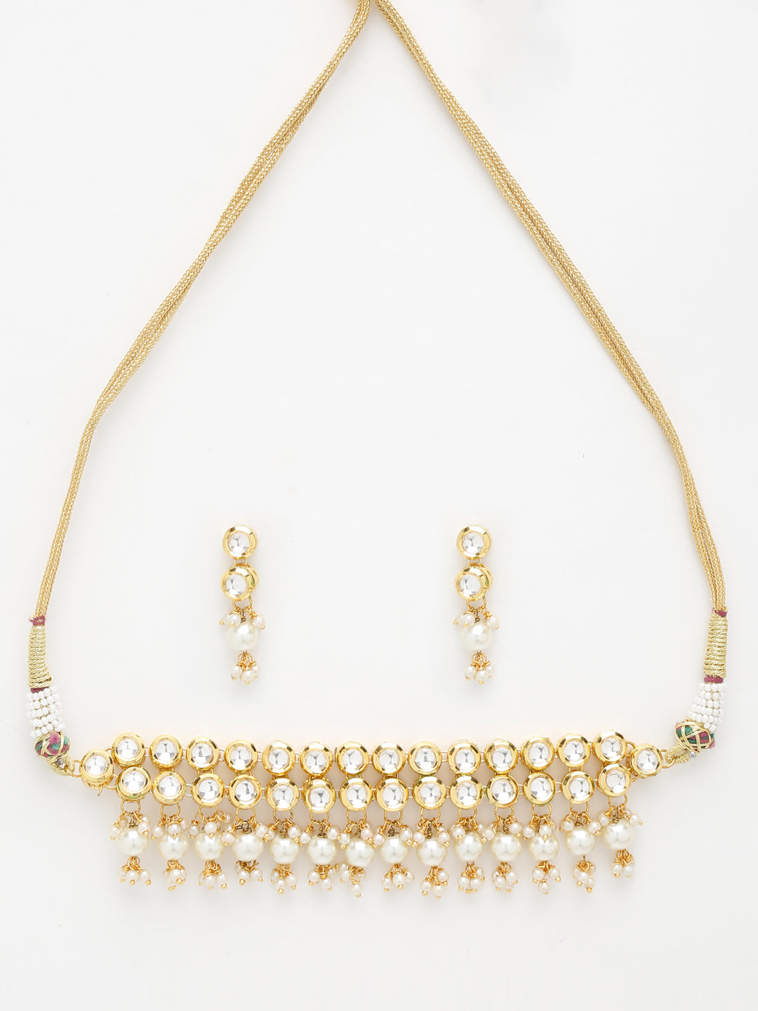 Kundan Choker With Earrings - Ruby Raang - Distacart