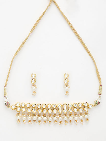 Kundan Choker With Earrings - Ruby Raang - Distacart