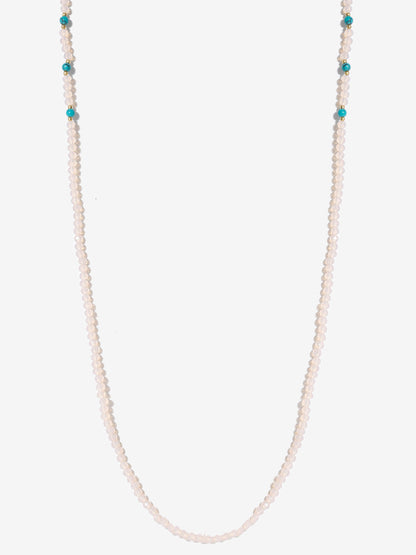 Stone And Gold Plated Mask Chain - Ruby Raang - Distacart