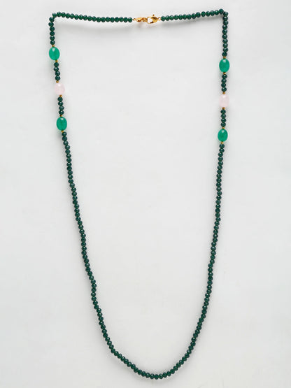 Stone And Gold Plated Mask Chain - Ruby Raang - Distacart