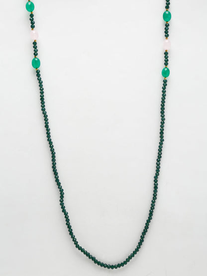 Stone And Gold Plated Mask Chain - Ruby Raang - Distacart