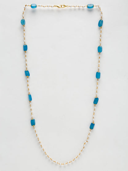 Stone And Gold Plated Mask Chain - Ruby Raang - Distacart