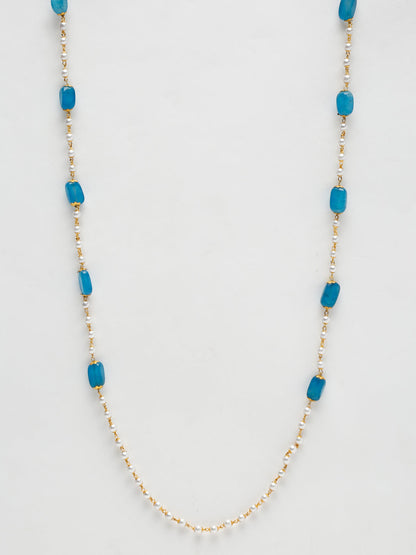 Stone And Gold Plated Mask Chain - Ruby Raang - Distacart