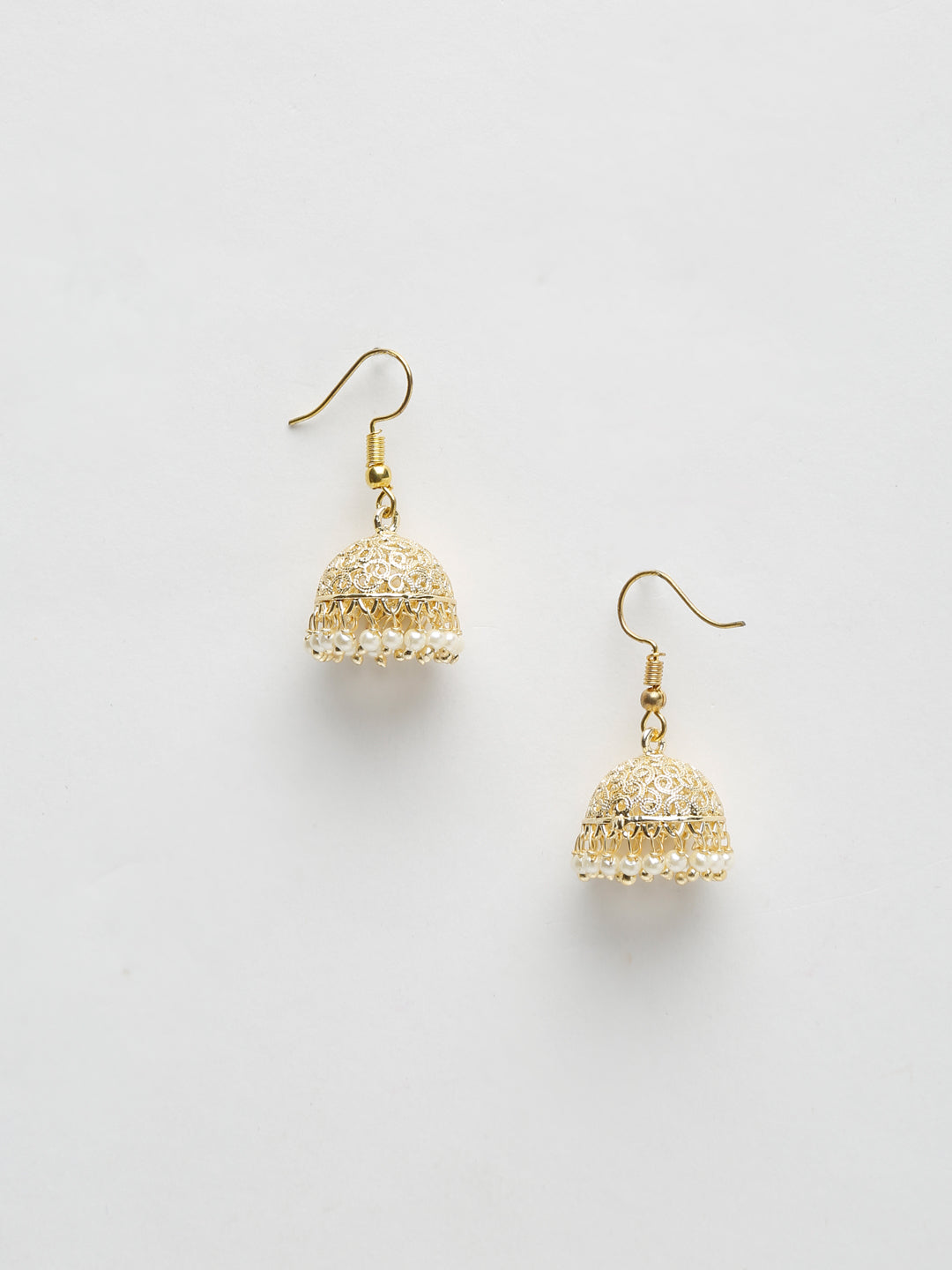 Gold Plated Kundan Jhumka - Ruby Raang - Distacart