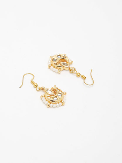 Gold Plated Kundan Studs - Ruby Raang - Distacart