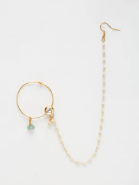 Thumbnail for Gold Plated Kundan Nose Ring - Ruby Raang - Distacart