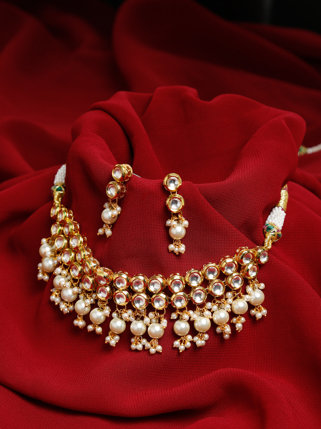 Kundan Choker With Earrings - Ruby Raang - Distacart