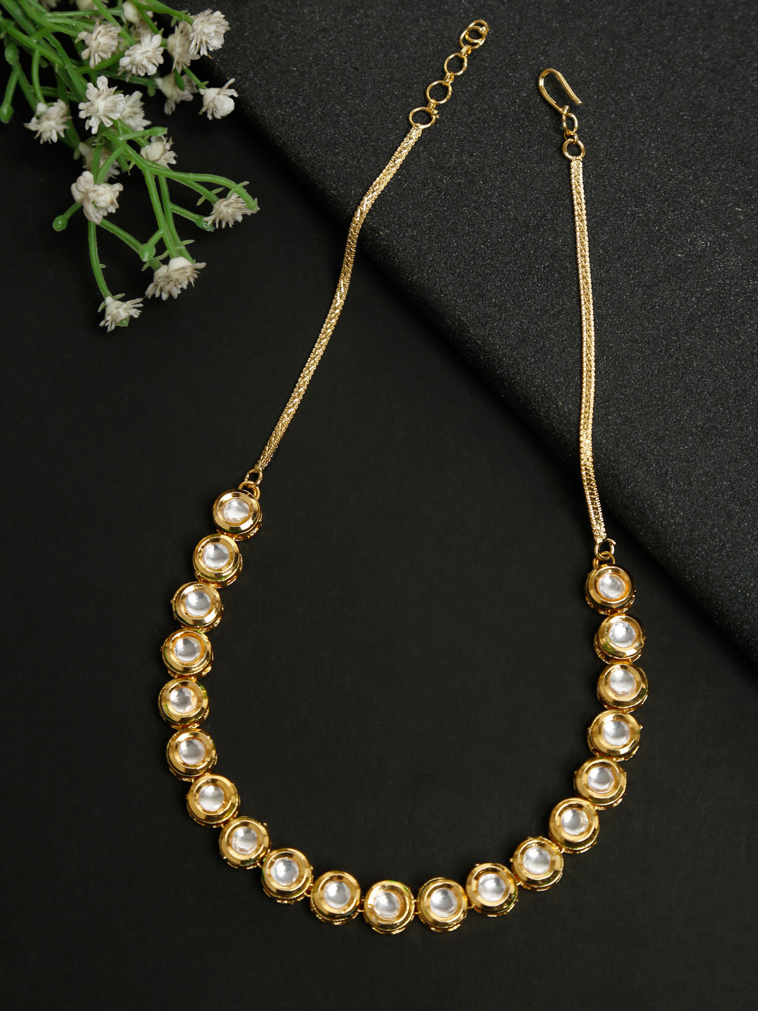Gold Plated Kundan Choker - Ruby Raang - Distacart