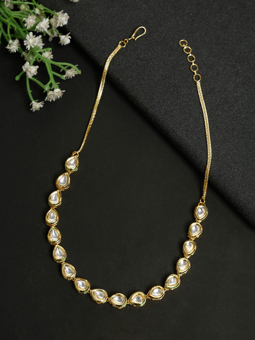Gold Plated Kundan Choker - Ruby Raang - Distacart