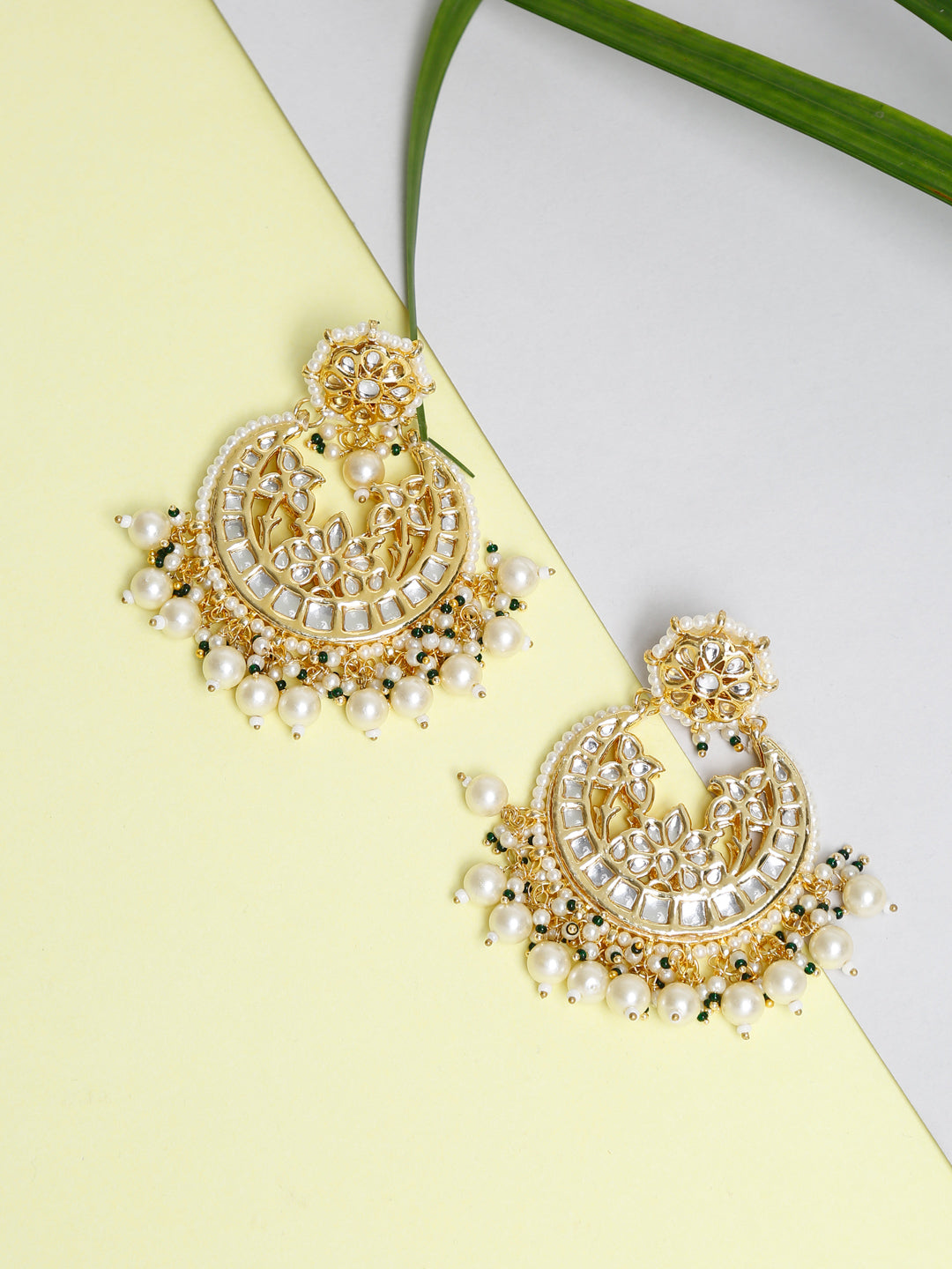 Kundan Earrings - Ruby Raang - Distacart