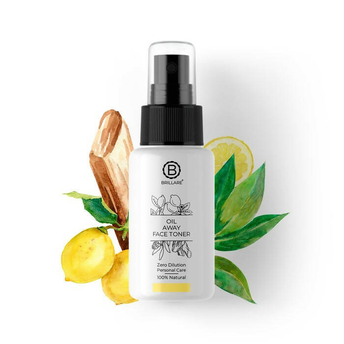 Brillare Oil Away Face Toner For With Tea Tree, Lemon & Zinc - Distacart