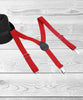 Manet Boys Solid Suspenders - Red - Distacart