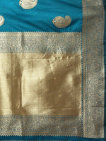 Thumbnail for Lorenvalley Fashion Rama Soft Silk Woven Design Gold Zari Weaving Saree - Distacart