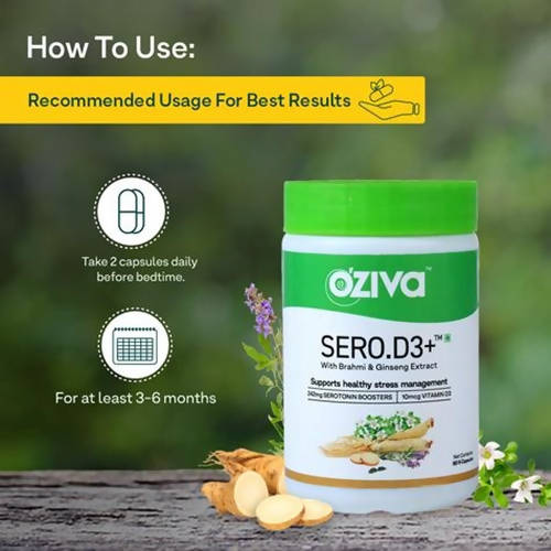 OZiva Sero.D3+ With Brahmi & Ginseng Extract Capsules How To Use