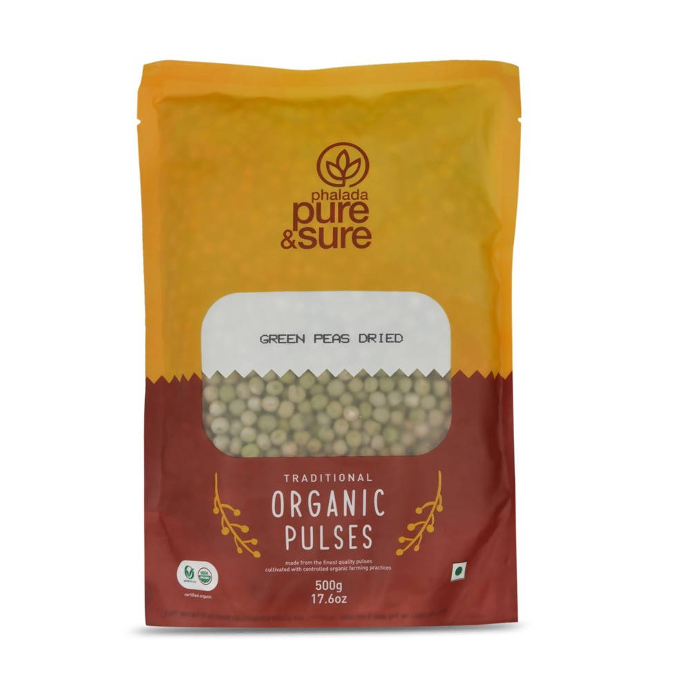 Pure & Sure Green Peas Dried Traditional Organic Pulses