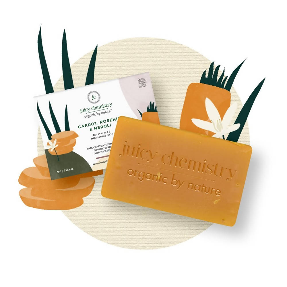 Juicy Chemistry Carrot , Rosehip & Neroli Soap For Scarred - Distacart