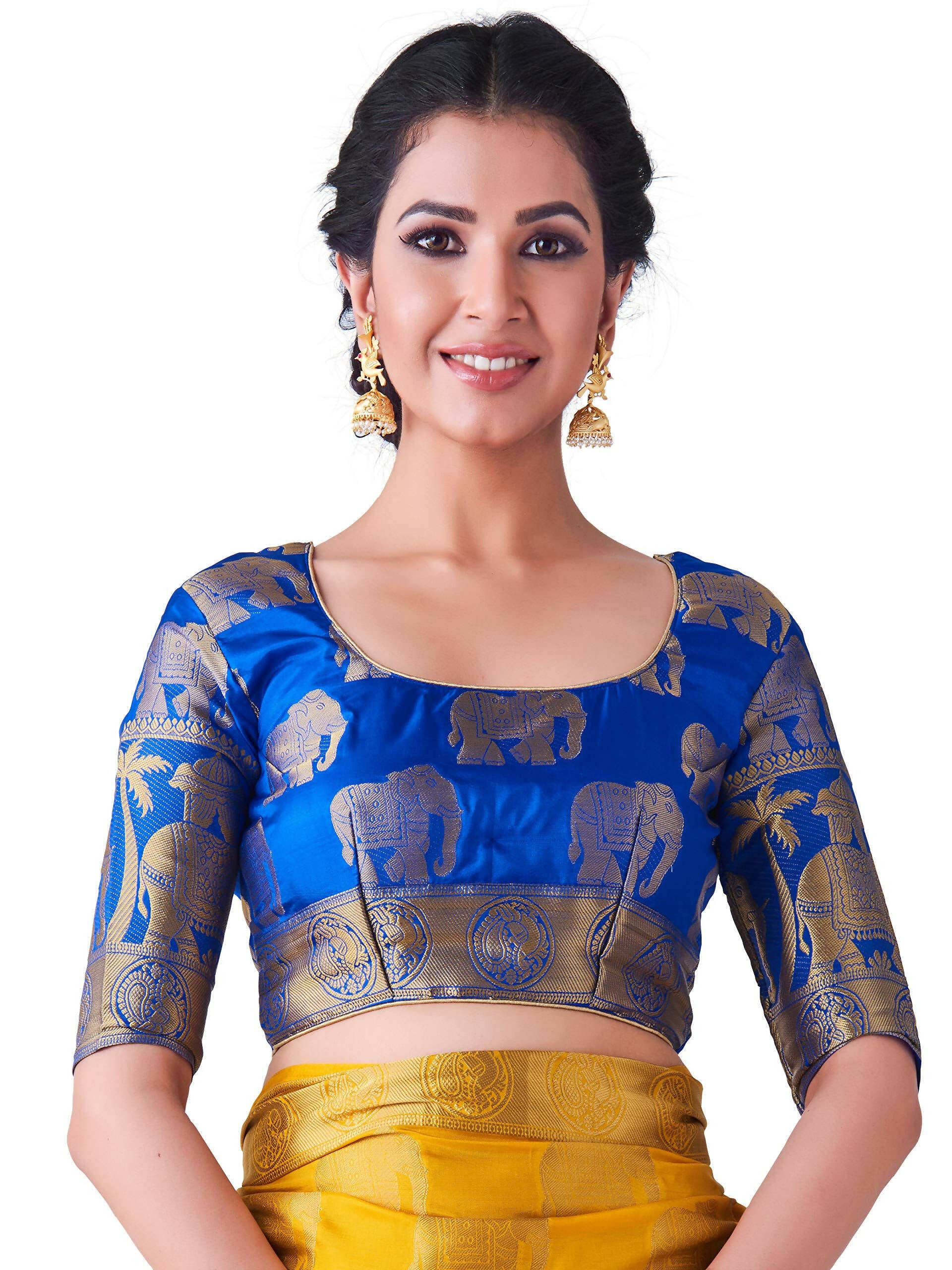 Mimosa Women's Gold Kanjivaram Art Silk Saree - Distacart