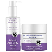 Thumbnail for Dermistry Salicylic Acid Body Wash & Mattifying Moisturizer - Distacart