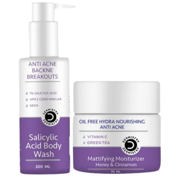Dermistry Salicylic Acid Body Wash & Mattifying Moisturizer - Distacart