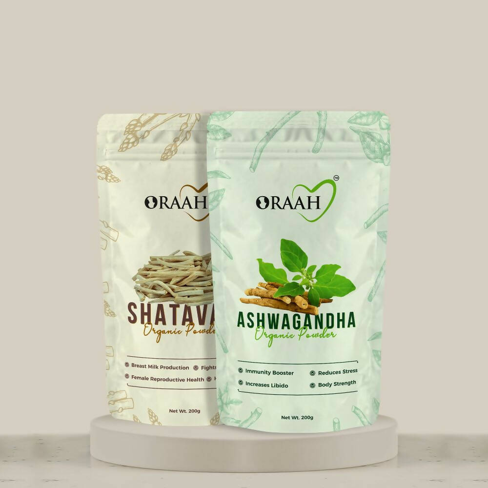 Oraah Shatavari & Ashwagandha Herbal Powders Combo - Distacart