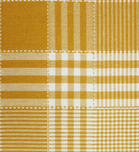 Thumbnail for Airwill 100% Cotton Checkered Pattern 4 Seater Square Table Cover - Yellow - Distacart