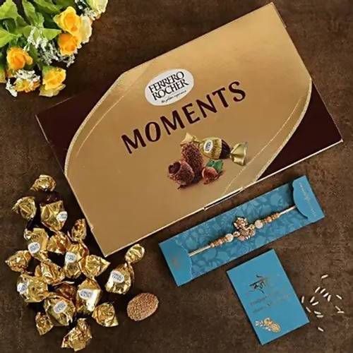 Holy Ganesha Rakhi & Ferrero Rocher Moments Pack