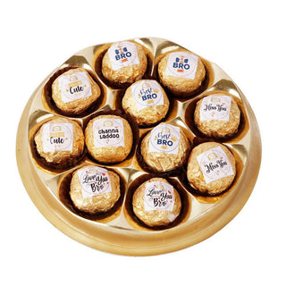Ghasitaram Round Box Of 11 Channa Laddoos with Captions - Distacart