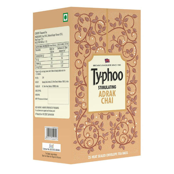 Typhoo Stimulating Adrak Chai Tea Bags - Distacart