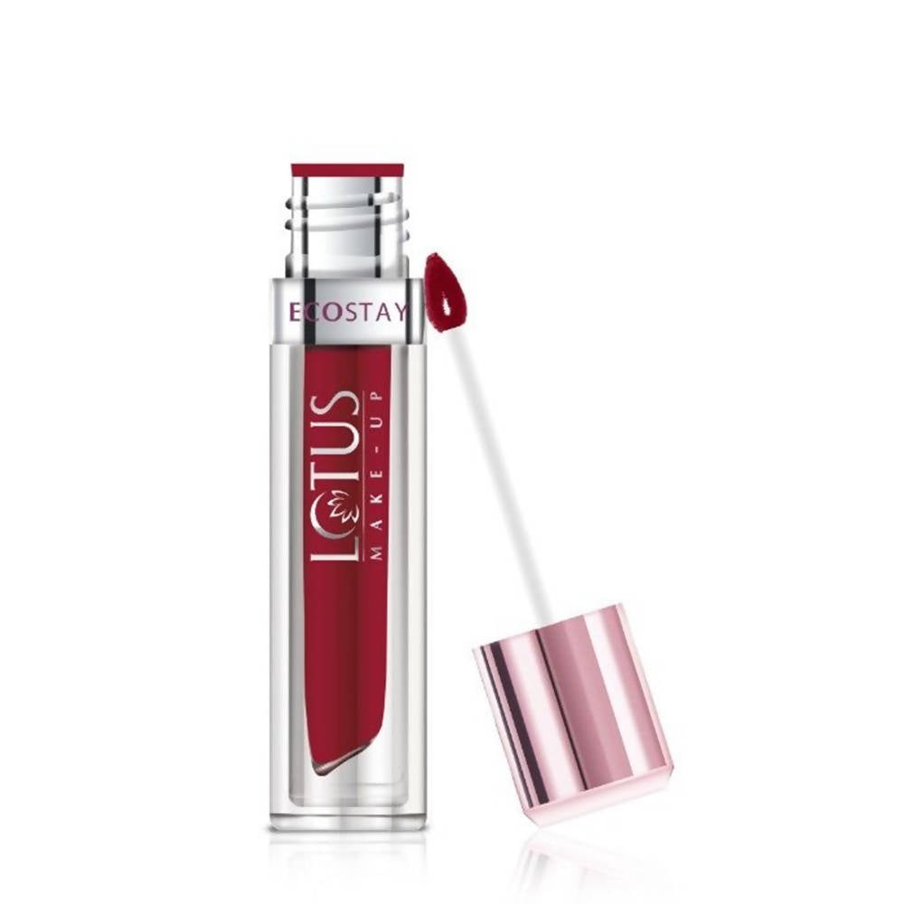 Lotus Make-Up Ecostay Matte Lip Lacquer - Red Fantasy (4 Gm) - Distacart