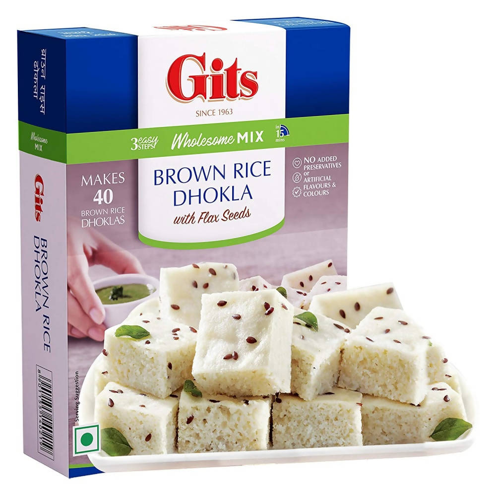 Gits Brown Rice Dhokla With Flax Seeds In Wholesome Mix - Distacart