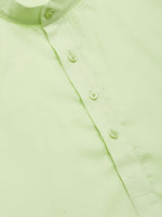 Thumbnail for Jompers Men's Lime Cotton Solid Kurta Only