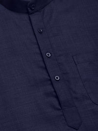 Thumbnail for Jompers Men's Navy Cotton Solid Kurta Payjama Sets