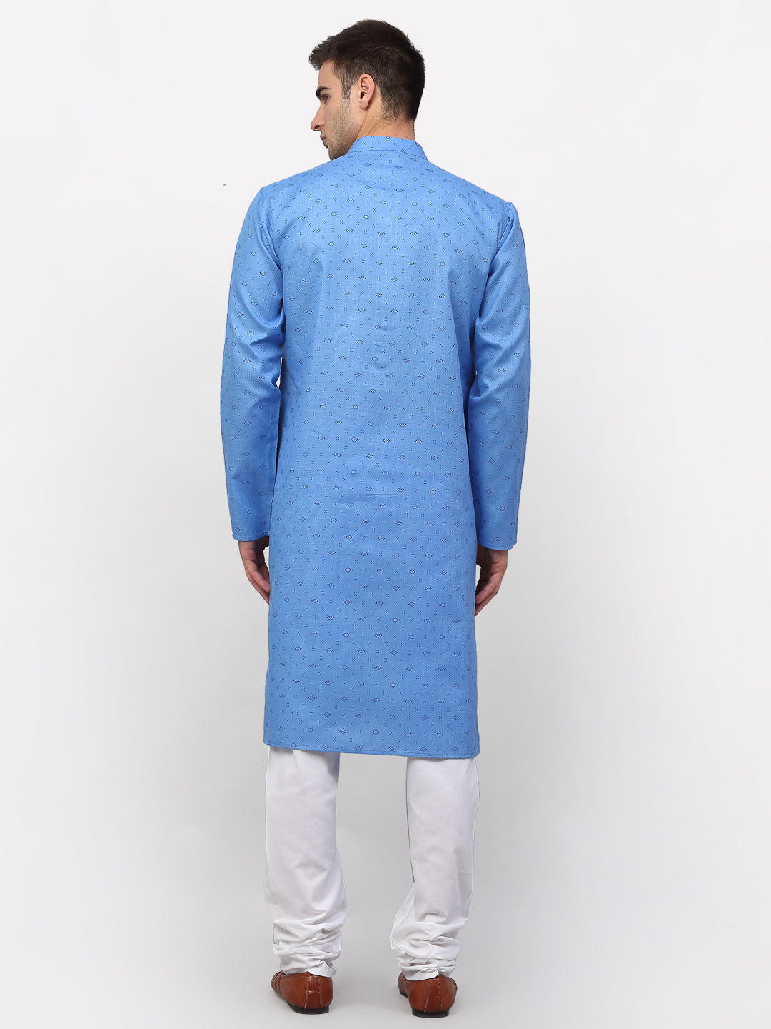 Jompers Men's Sky Printed Cotton Kurta Only