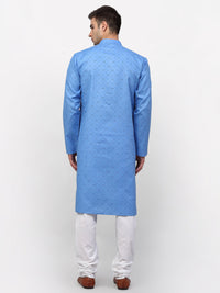 Thumbnail for Jompers Men's Sky Printed Cotton Kurta Only