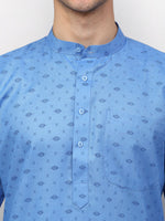 Thumbnail for Jompers Men's Sky Printed Cotton Kurta Only