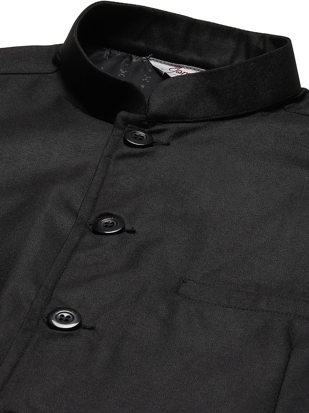 Jompers Men's Beautiful Black Solid Nehru Jacket