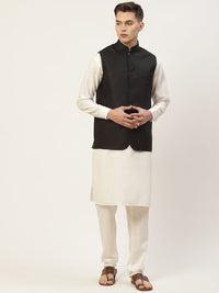 Thumbnail for Jompers Men's Beautiful Black Solid Nehru Jacket