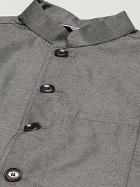 Thumbnail for Jompers Men's Charcoal Solid Nehru Jacket