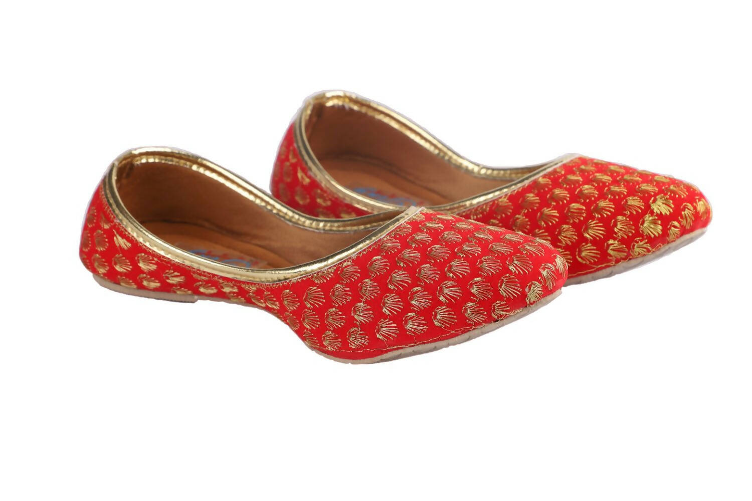 Tiny Bugs Girls Sequin Detailing Ethnic Juttis - Red - Distacart