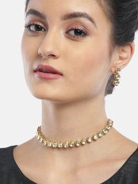 Thumbnail for Priyaasi Women Kundan Gold Plated Jewellery Set - Distacart