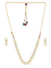 Thumbnail for Priyaasi Women Kundan Gold Plated Jewellery Set - Distacart