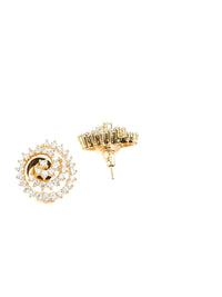 Thumbnail for Priyaasi Women Gold Plated American Diamond Spiral Pendant & Earrings Set - Distacart