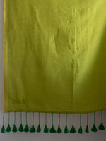 Thumbnail for Suta Lime Green Solid Cotton Blend Saree - Distacart