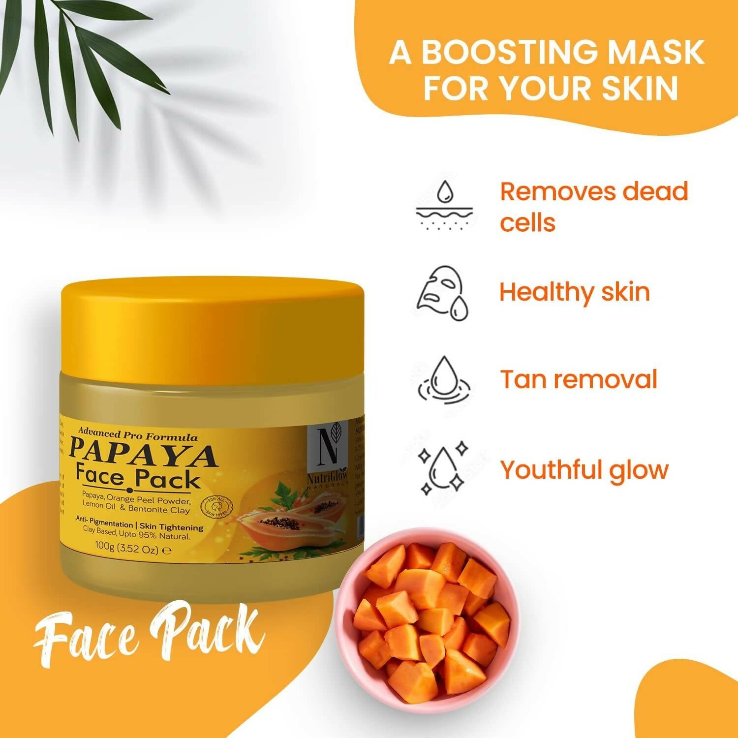 NutriGlow NATURAL'S Advanced Pro Formula Papaya Face pack - Distacart