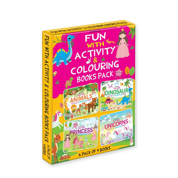 Dreamland Fun with Activity & Colouring Books Pack- A Pack of 4 Books : Children Interactive & Activity Book - Distacart