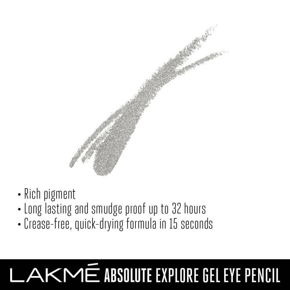 Lakme Absolute Explore Eye Pencil - Alluring Silver - Distacart